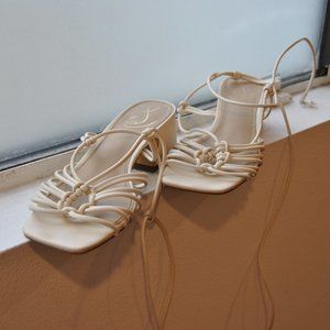 Sam Edelman Daffy Sandal Nude/Cream Lace Up Size 8